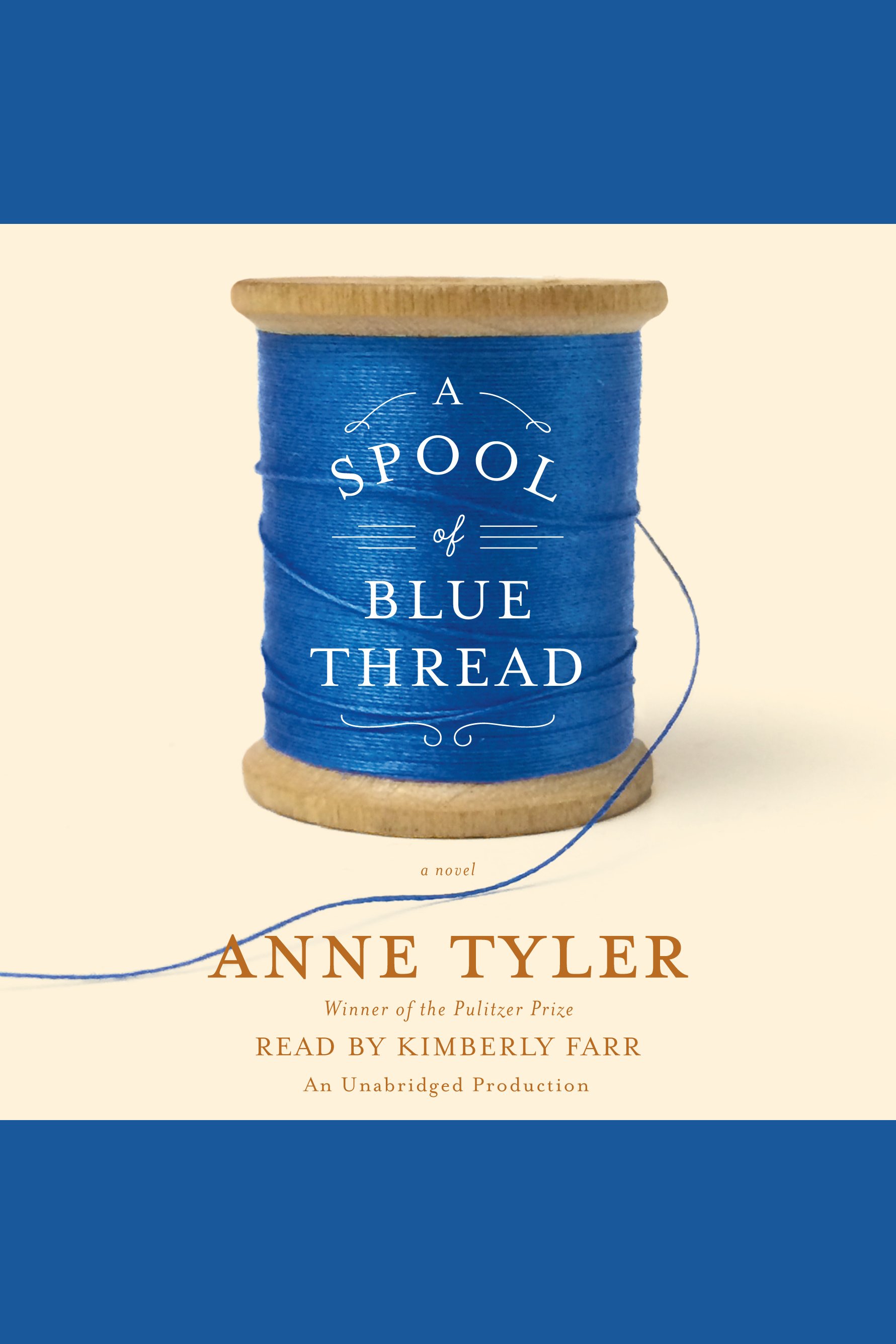 A spool of blue thread cover image