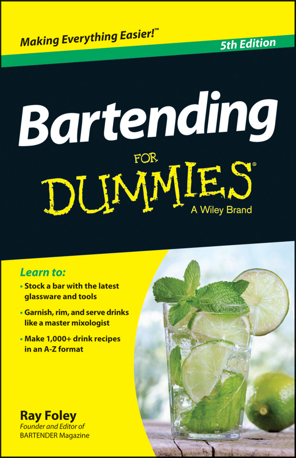 Bartending for dummies cover image