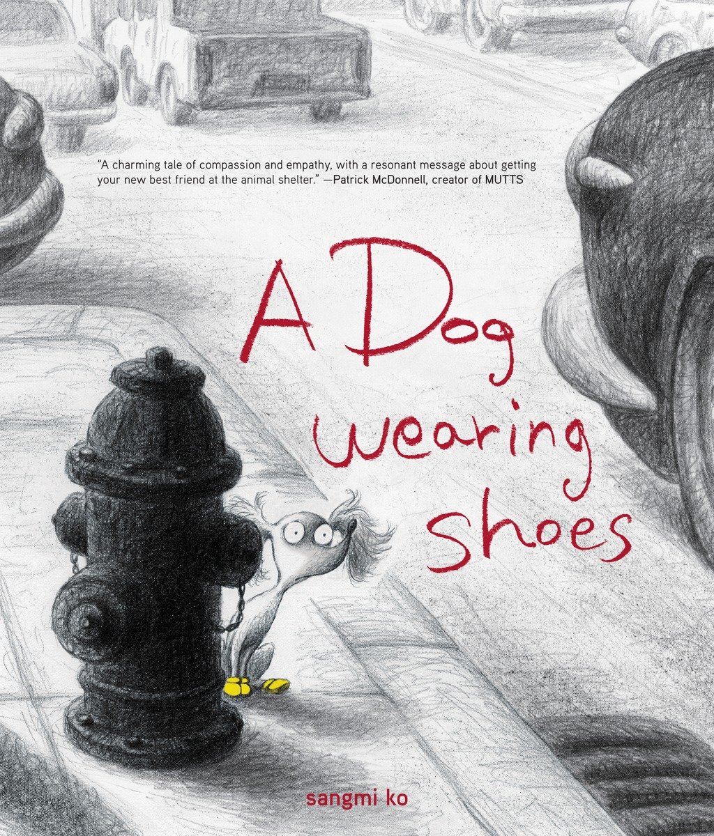 A dog wearing shoes cover image