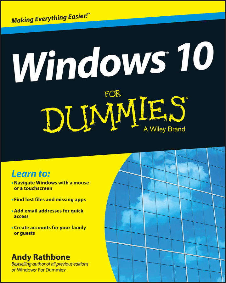 Windows 10 for dummies cover image